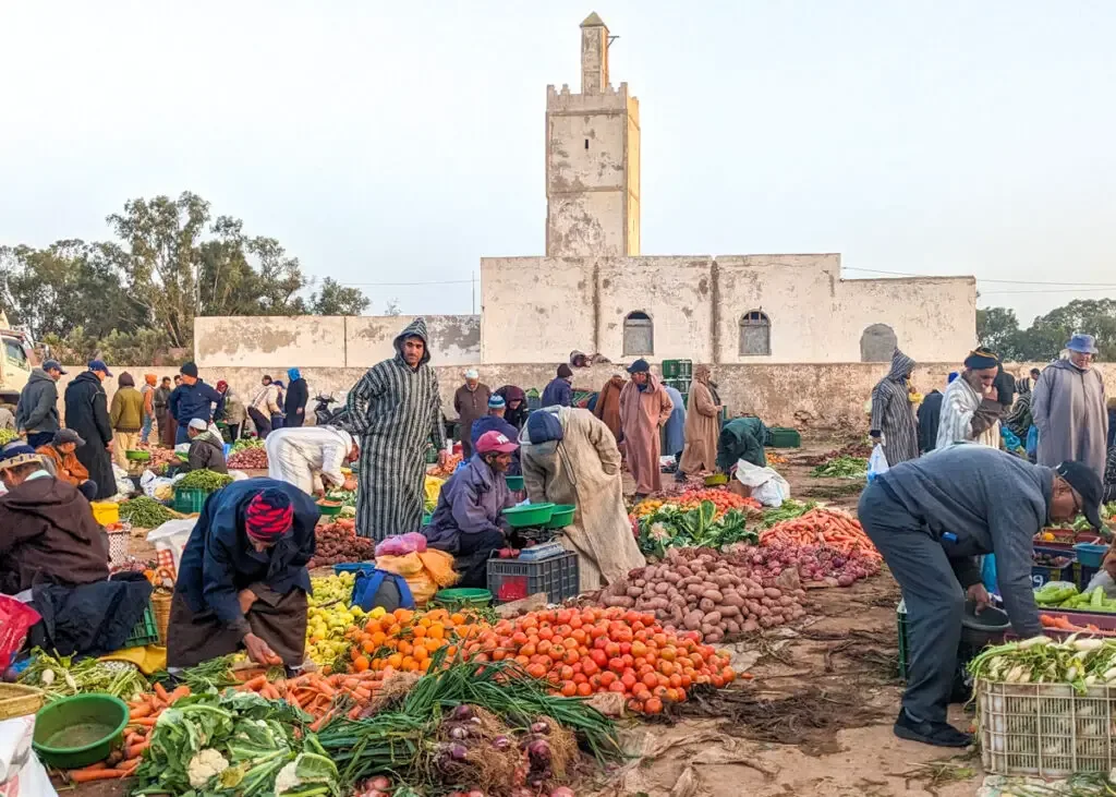 Traditional Berber souk near Essaouira Morocco